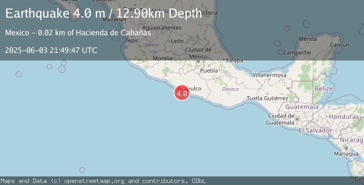 Map of OFFSHORE GUERRERO, MEXICO