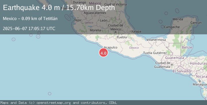 Map of OFFSHORE GUERRERO, MEXICO