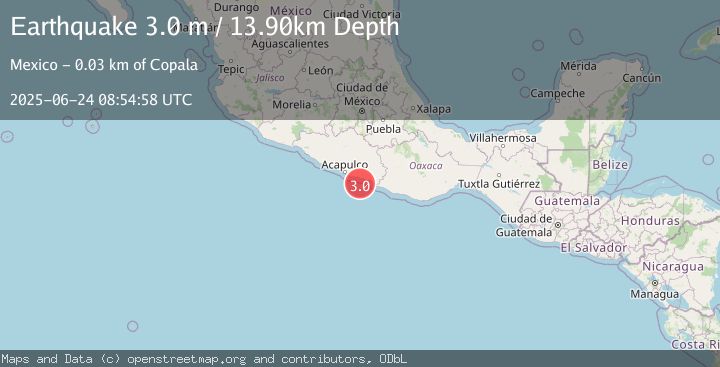 Map of OFFSHORE GUERRERO, MEXICO
