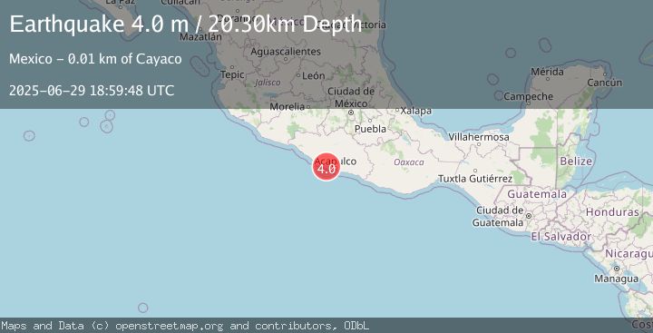 Map of OFFSHORE GUERRERO, MEXICO