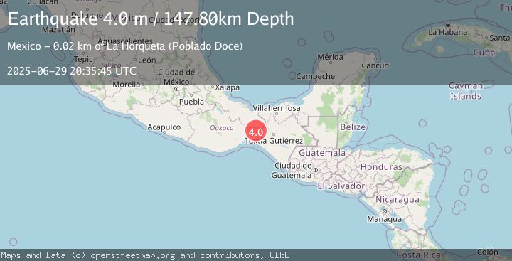 Map of OAXACA, MEXICO