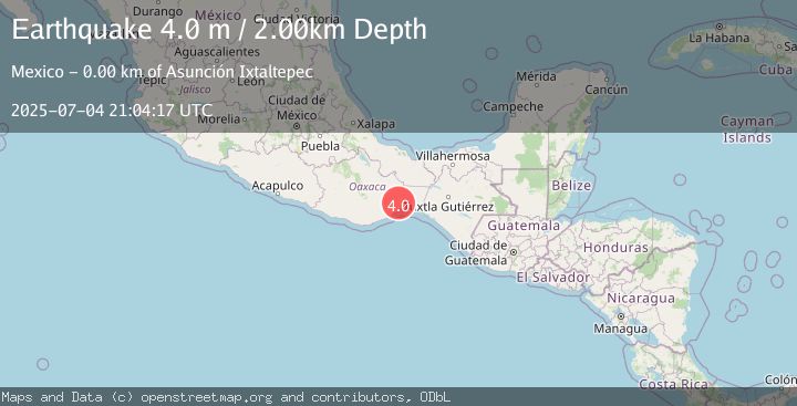 Map of OAXACA, MEXICO