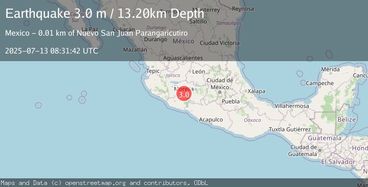Map of MICHOACAN, MEXICO
