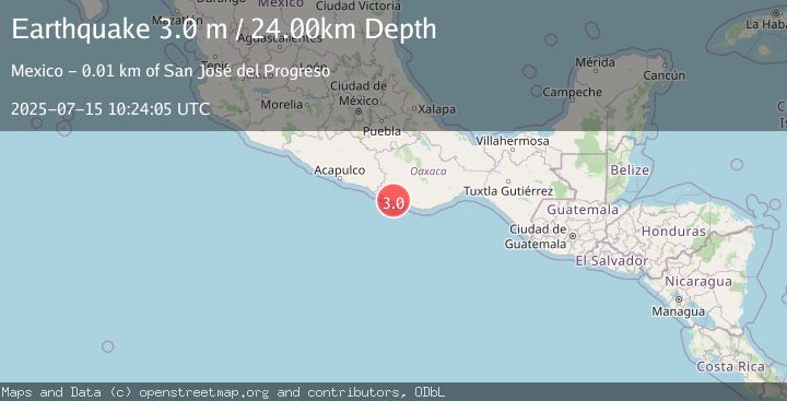 Map of OAXACA, MEXICO