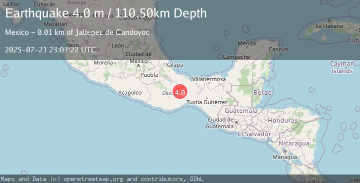 Map of OAXACA, MEXICO