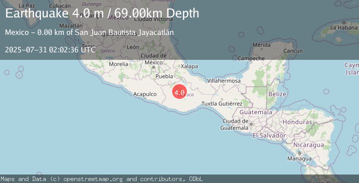 Map of OAXACA, MEXICO