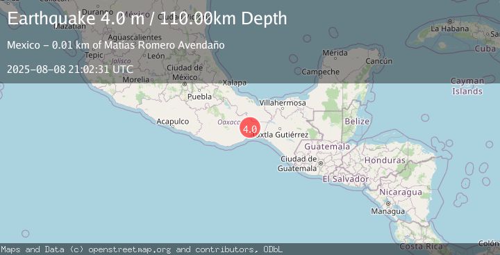Map of OAXACA, MEXICO