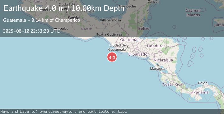 Map of OFF THE COAST OF GUATEMALA