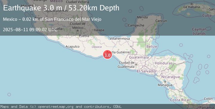 Map of OFFSHORE OAXACA, MEXICO