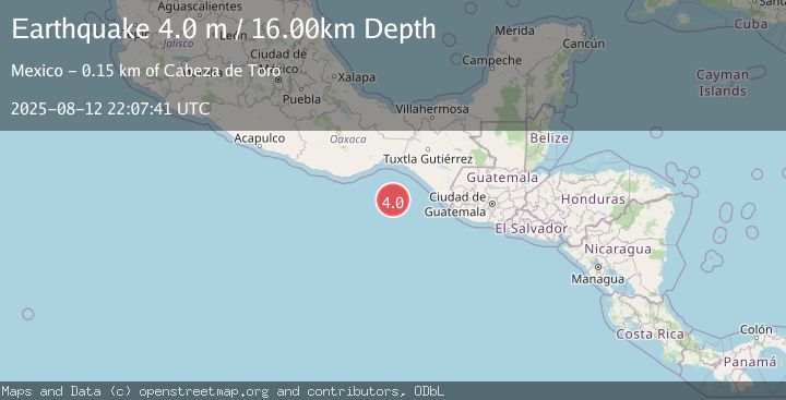 Map of OFF COAST OF CHIAPAS, MEXICO