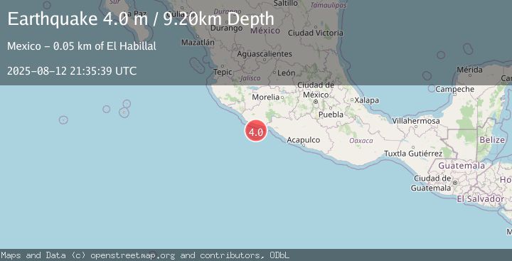 Map of OFFSHORE MICHOACAN, MEXICO