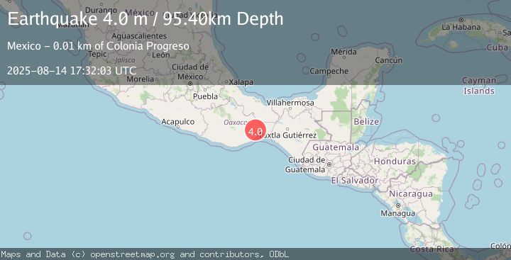 Map of OAXACA, MEXICO