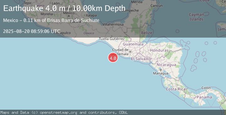 Map of OFF COAST OF CHIAPAS, MEXICO