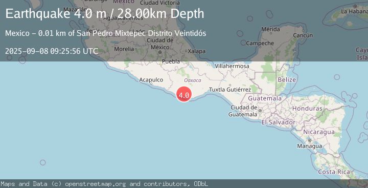 Map of OAXACA, MEXICO