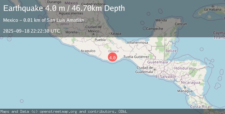 Map of OAXACA, MEXICO