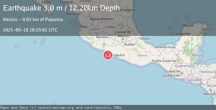 Map of OFFSHORE GUERRERO, MEXICO