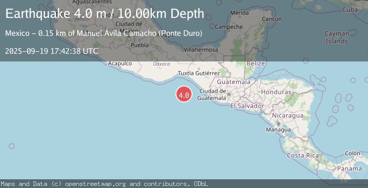 Map of OFF COAST OF CHIAPAS, MEXICO