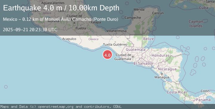 Map of OFF COAST OF CHIAPAS, MEXICO