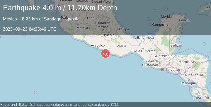 Map of OFFSHORE GUERRERO, MEXICO