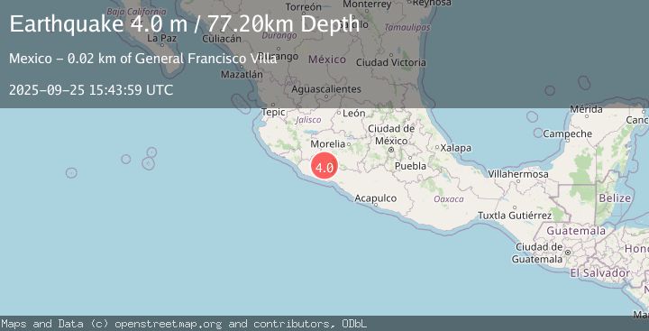 Map of MICHOACAN, MEXICO