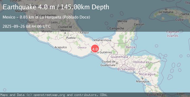 Map of OAXACA, MEXICO