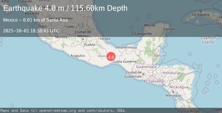 Map of OAXACA, MEXICO