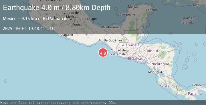 Map of OFF COAST OF CHIAPAS, MEXICO