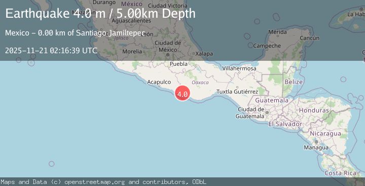 Map of OAXACA, MEXICO
