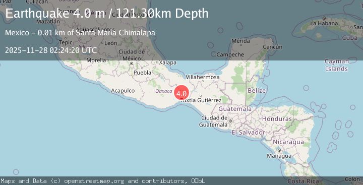 Map of OAXACA, MEXICO