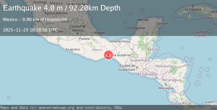 Map of OAXACA, MEXICO