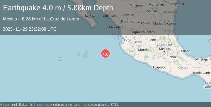 Map of OFF COAST OF JALISCO, MEXICO