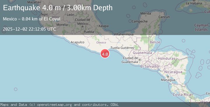 Map of OFFSHORE OAXACA, MEXICO