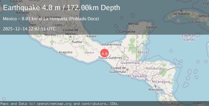 Map of OAXACA, MEXICO
