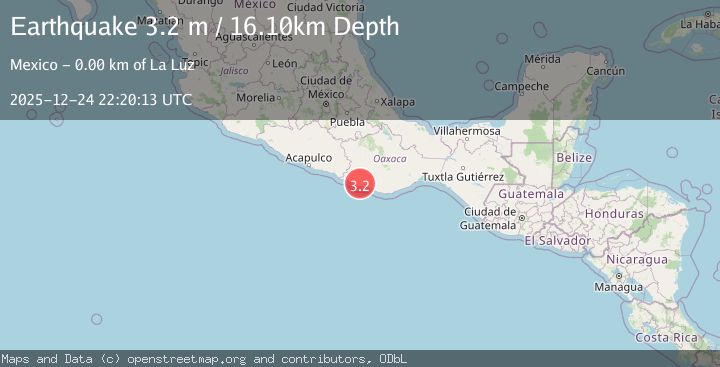 Map of OAXACA, MEXICO