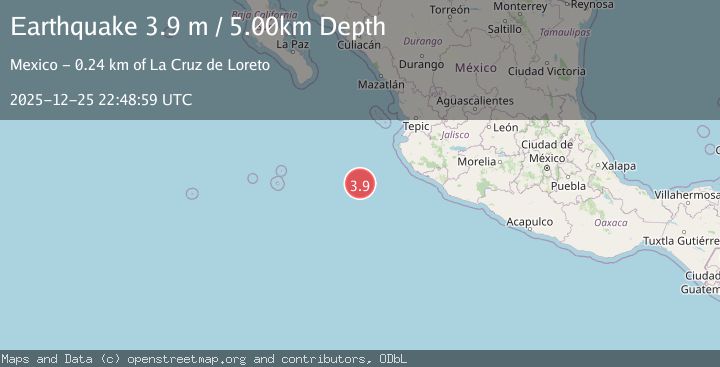 Map of OFF COAST OF JALISCO, MEXICO