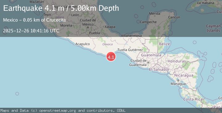 Map of OFFSHORE OAXACA, MEXICO