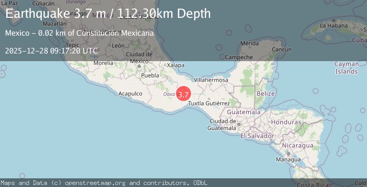 Map of OAXACA, MEXICO
