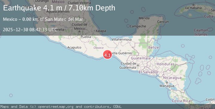 Map of OFFSHORE OAXACA, MEXICO