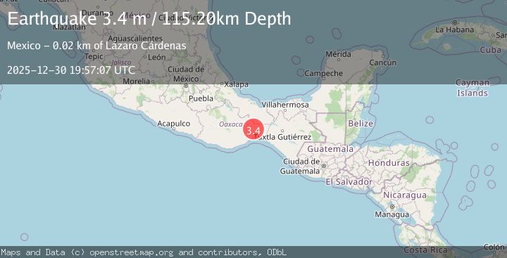 Map of OAXACA, MEXICO