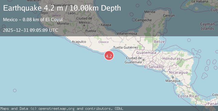 Map of OFFSHORE OAXACA, MEXICO