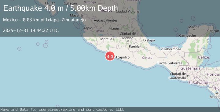 Map of OFFSHORE GUERRERO, MEXICO