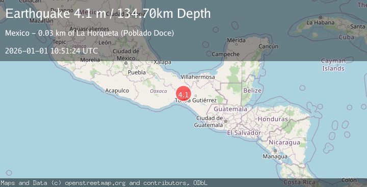 Map of OAXACA, MEXICO