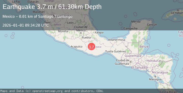 Map of OAXACA, MEXICO