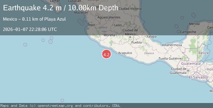 Map of OFF COAST OF MICHOACAN, MEXICO