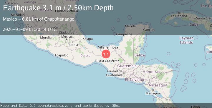 Map of CHIAPAS, MEXICO