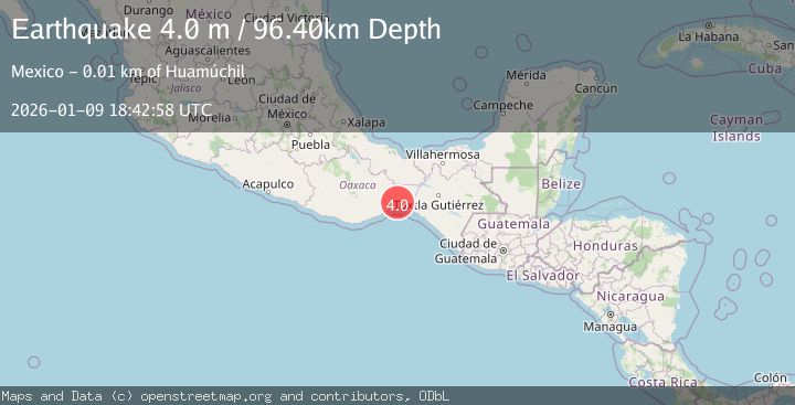 Map of OAXACA, MEXICO