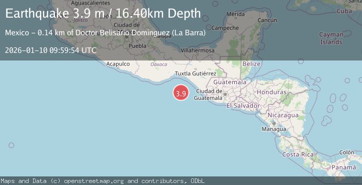 Map of OFF COAST OF CHIAPAS, MEXICO
