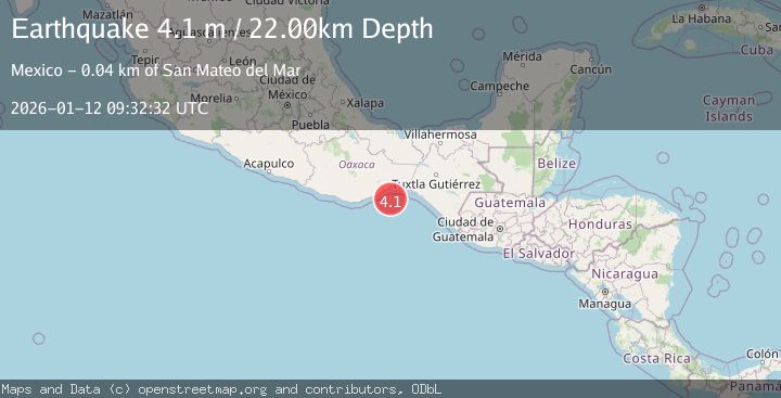 Map of OFFSHORE OAXACA, MEXICO