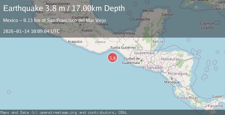 Map of OFF COAST OF OAXACA, MEXICO