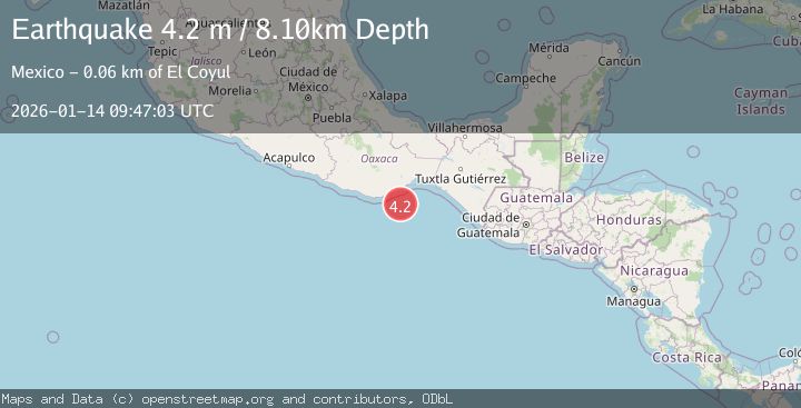 Map of OFFSHORE OAXACA, MEXICO